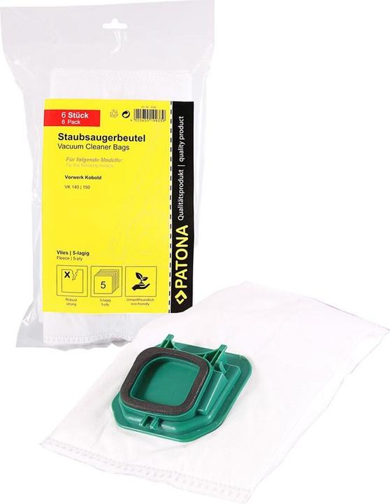 Flickbee Sacs à poussière en non-tissé pour. Vorwerk Kobold VK140 VK150 (10 pcs.) (6 x)