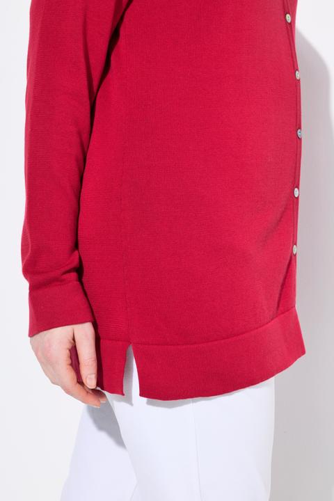 Immagine prodotto Ulla Popken Cardigan da twin set in cotone Pima con scollo a girocollo e maniche lunghe (62)
