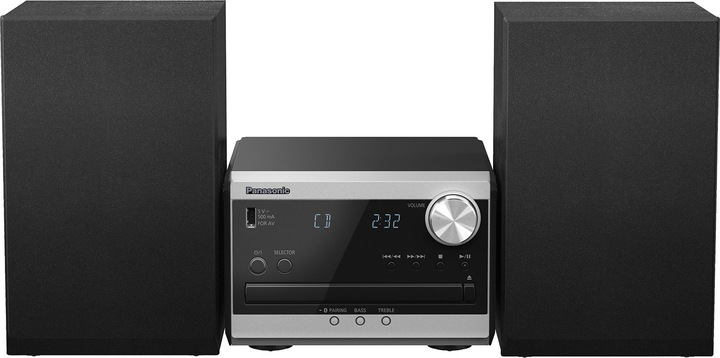 Actual product image Panasonic SC-PM272 Home Audio Microsystem 20 W Silver (Bluetooth, CD player, 2x 10 W)