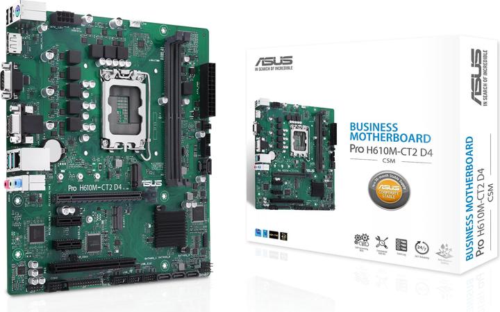 Immagine prodotto ASUS PRO H610M-CT2 D4-CSM LGA1700 MB (LGA 1700, Intel H610, mATX)