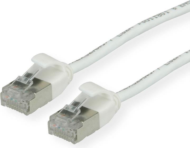 Actual product image Roline U/FTP DataCenter Patch Cable Cat.6A, LSOH, slim, white, 1.0 m (U/FTP, CAT6a, 1 m)
