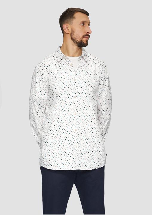 Immagine prodotto S.Oliver Hemd Slim Fit: Gemustertes Popeline-Hemd mit Kentkragen (XXL)