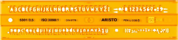 Aristo Type template 3.5 mm straight (0.35 cm)