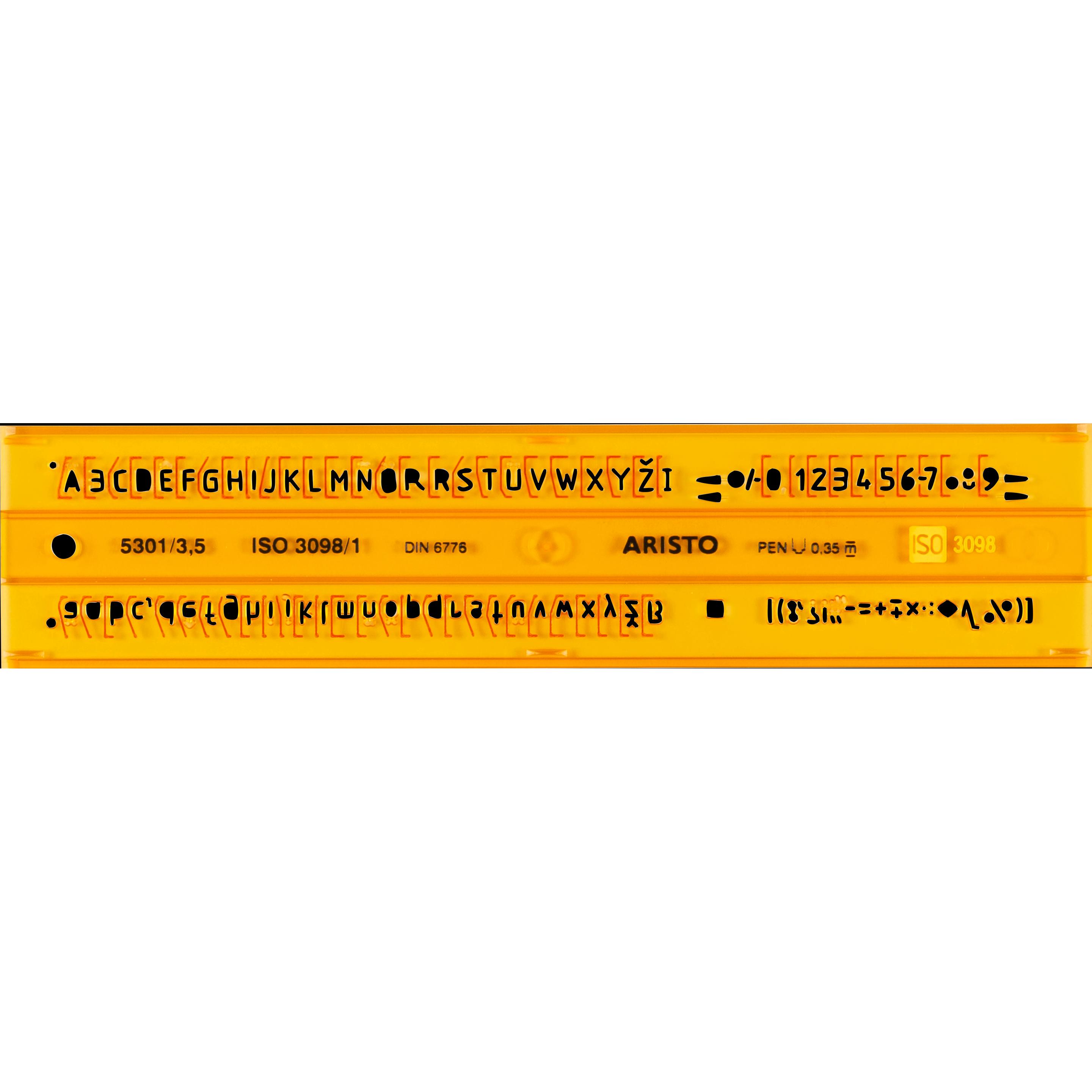 Thumbnail - Aristo, Lineal, Schriftschablone 3,5 mm gerade (3.50 mm)