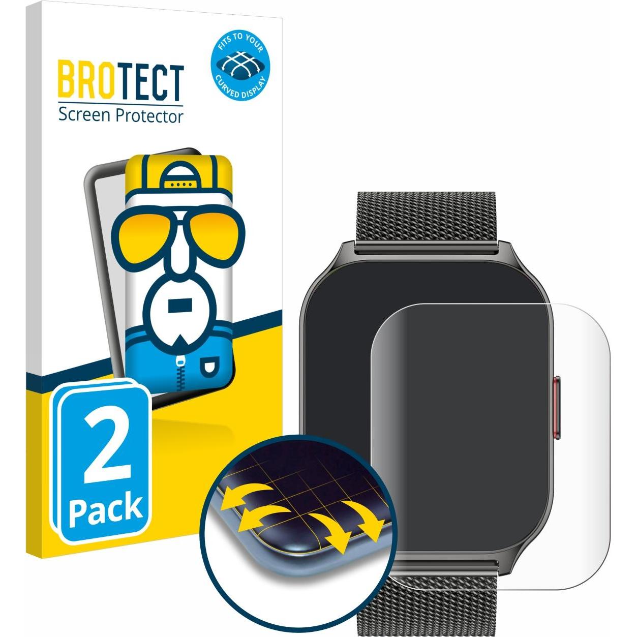 Thumbnail - BROTECT Full-Screen Displayschutz, Smartwatch Schutzfolie, Transparent