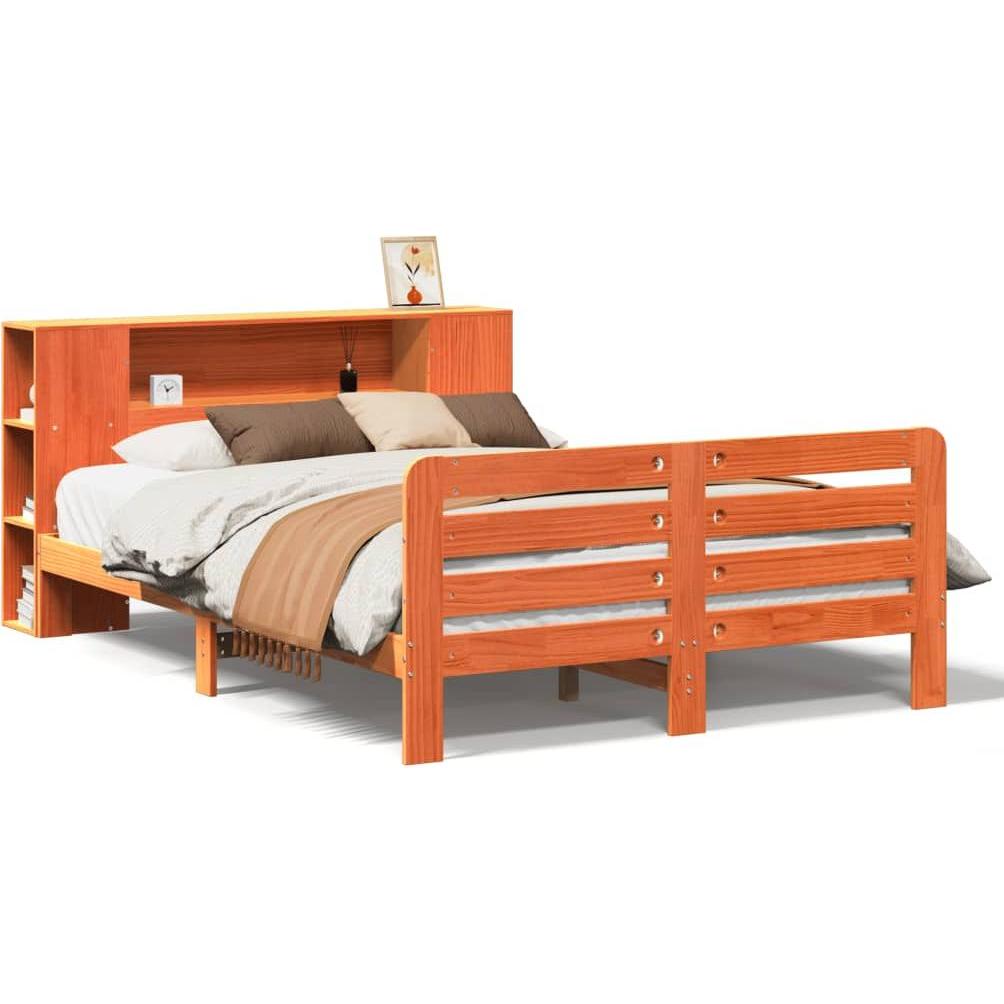 VidaXL, Bett, Massivholzbett Holzbett Bett Doppelbett ohne Matratze 200x200cm Kiefer (200 x 200 cm)