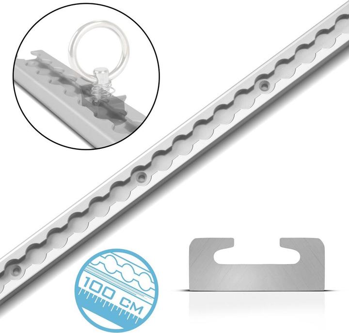 Produktbild Stahlwerk Zurrschienen 2er Set mit Zurrösen 100 cm Airlineschienen aus Aluminium