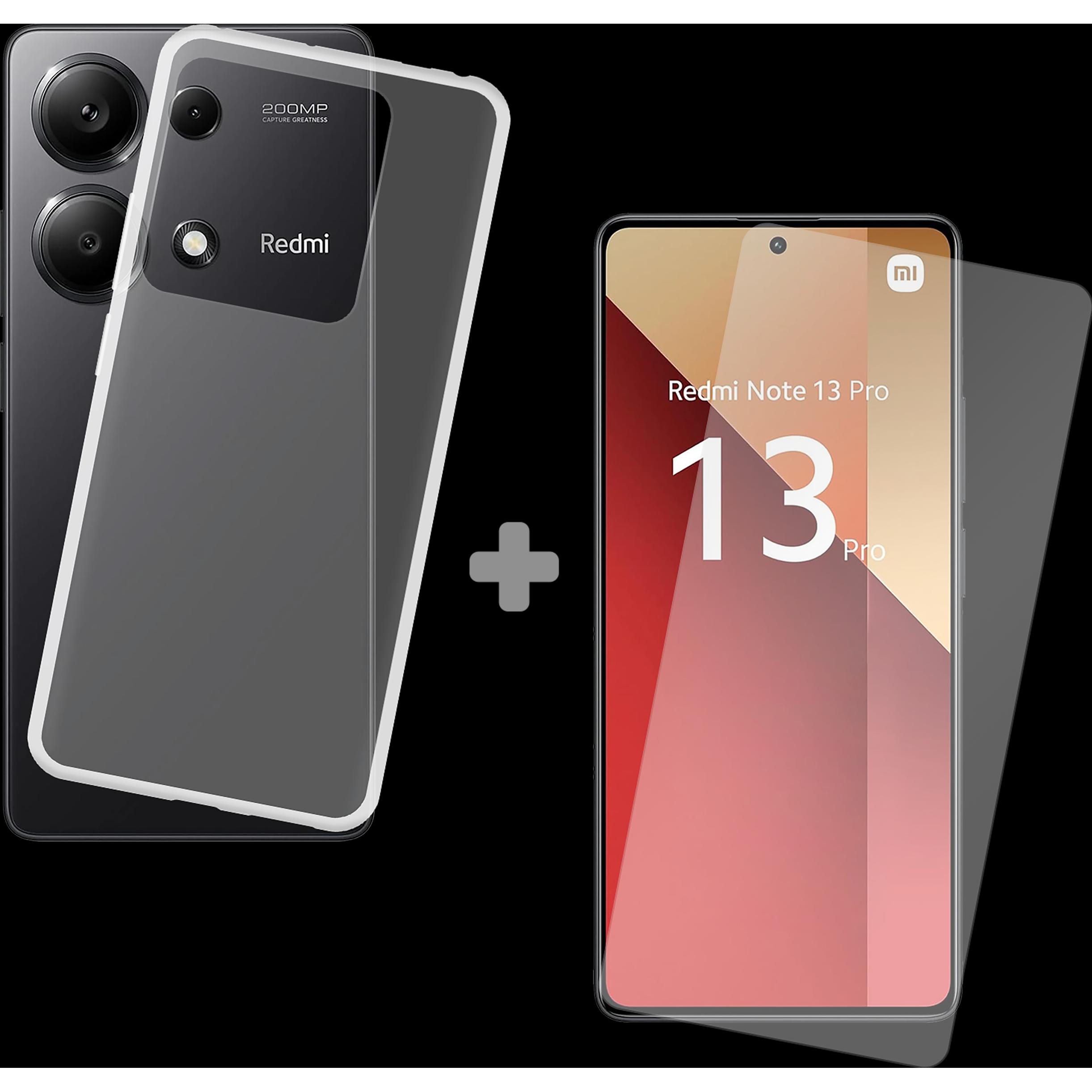 Cazy Silikon Hülle Kompatibel mit Xiaomi Redmi Note 13 Pro 5G - Soft TPU Schutz Transparant + Display (Xiaomi Redmi Note...