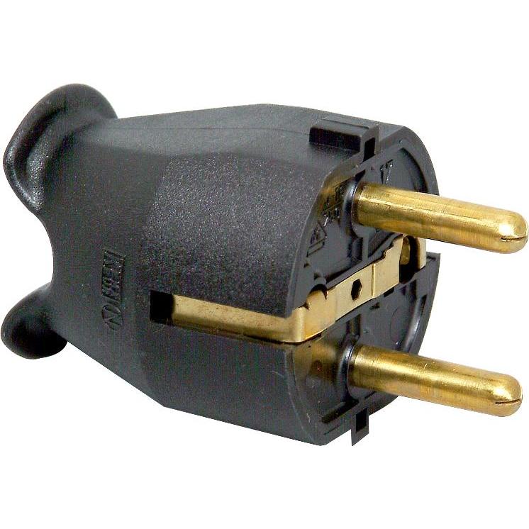 Thumbnail - Kopp, Netzstecker + Netzkupplung, Schukostecker Schwarz