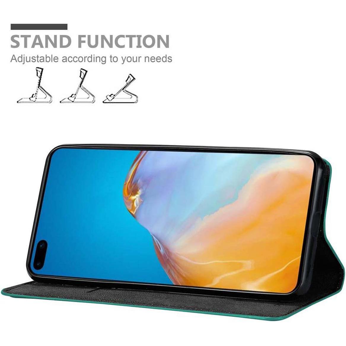 Thumbnail - Cadorabo Book Invisible Magnet Cover (Huawei P40), Smartphone Hülle, Türkis