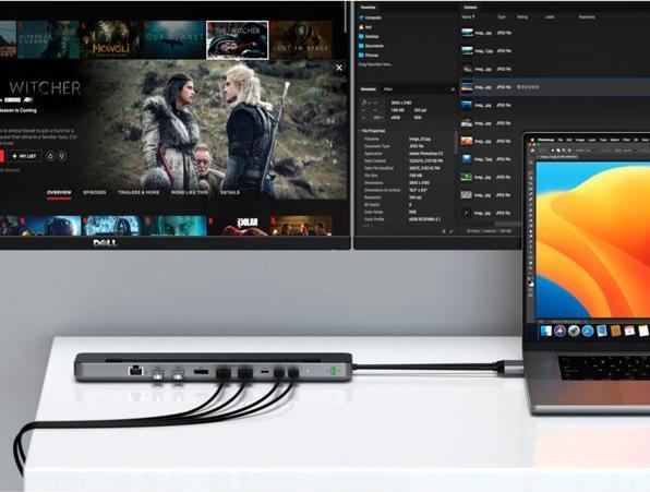 Produktbild Satechi Dual Dock Stand (USB-C, 9 Ports)
