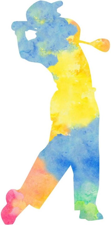 Trenddeko Aquarell Golfer 02