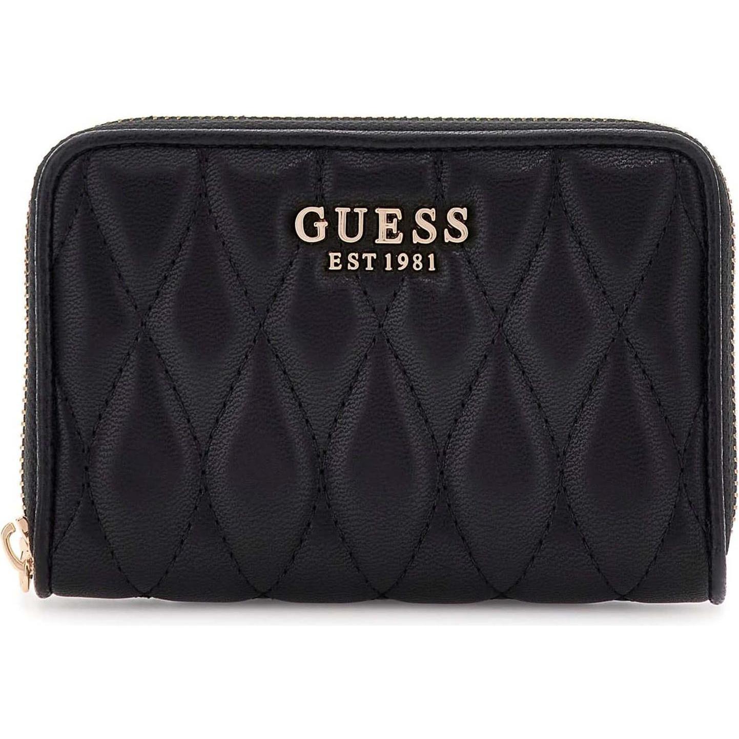 Guess, Donne, Portafoglio, Valla Zip Around Wallet, Nero