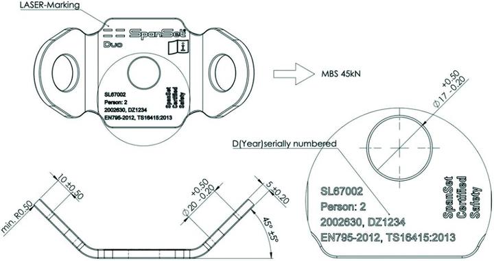 Actual product image SpanSet Anschlagspunkt DUO (Fall-arrest device)