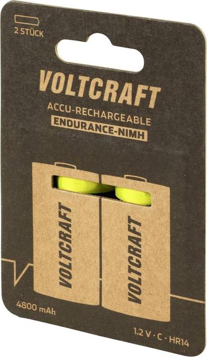 Actual product image Voltcraft Endurance Baby (C) rechargeable NiMH 4800 mAh 1.2 V 2 pcs. (2 pcs., 4800 mAh)