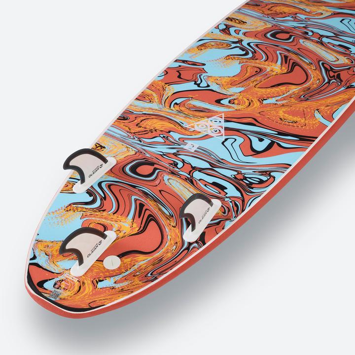 Produktbild Olaian Surfboard Schaumstoff Kinder und Erwachsene 7' - 500 Soft orange (7')