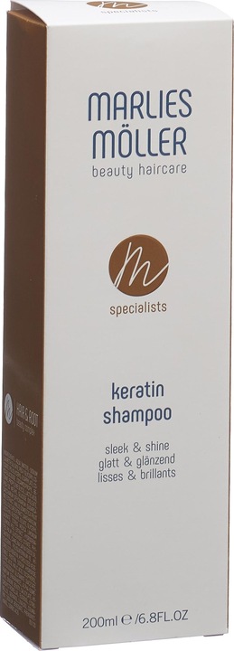 Produktbild Marlies Möller MM Specialists - Keratin Shampoo Sleek & Shine (200 ml, Flüssiges Shampoo)