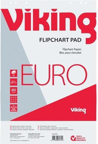 Productafbeelding Office Depot Flipover papier 80g/qm 65x98cm extra wit geruit