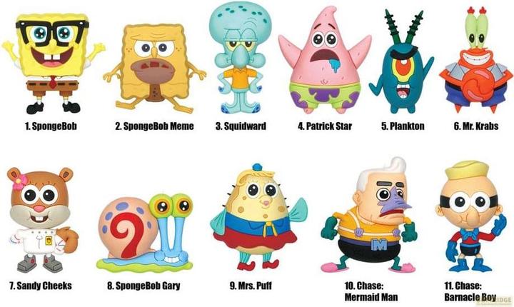 Monogram Int. SpongeBob Schwammkopf 3D PVC-Taschenanhänger Classic Series 3 Display (24)