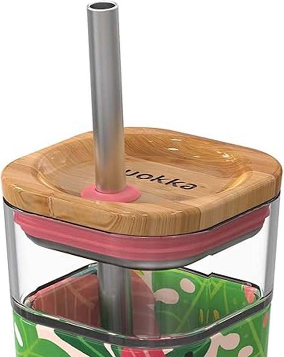 Image du produit Quokka Cube verre 540 ml - récipient pour boire avec paille (0.54 l)
