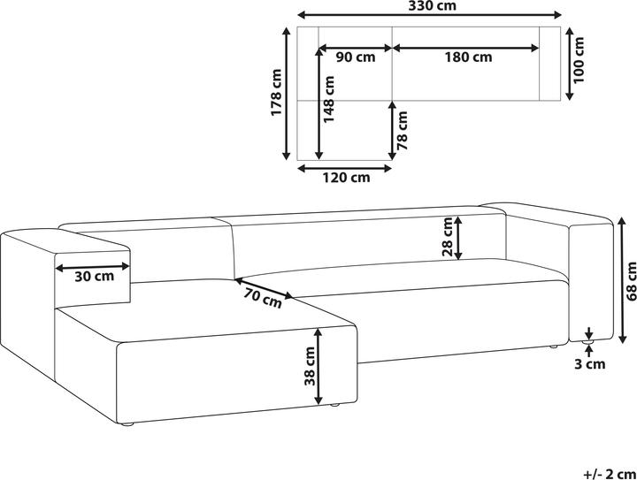 Produktbild Beliani Vernon (3-Sitzer)