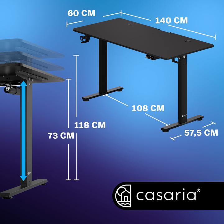 Actual product image Casaria Scrivania regolabile in altezza