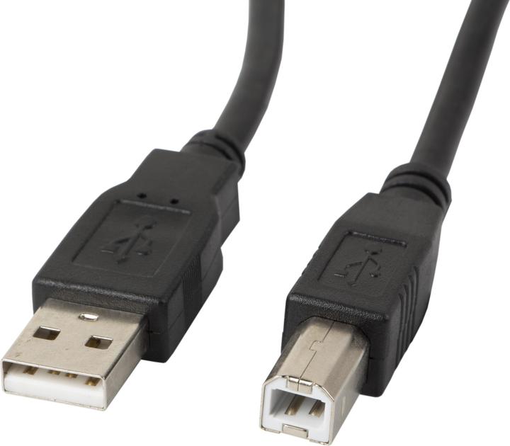 Produktbild Lanberg CA-USBA-10CC-0010-BK USB Kabel 1 m USB 2.0 USB B Schwarz (1 m, USB 2.0)