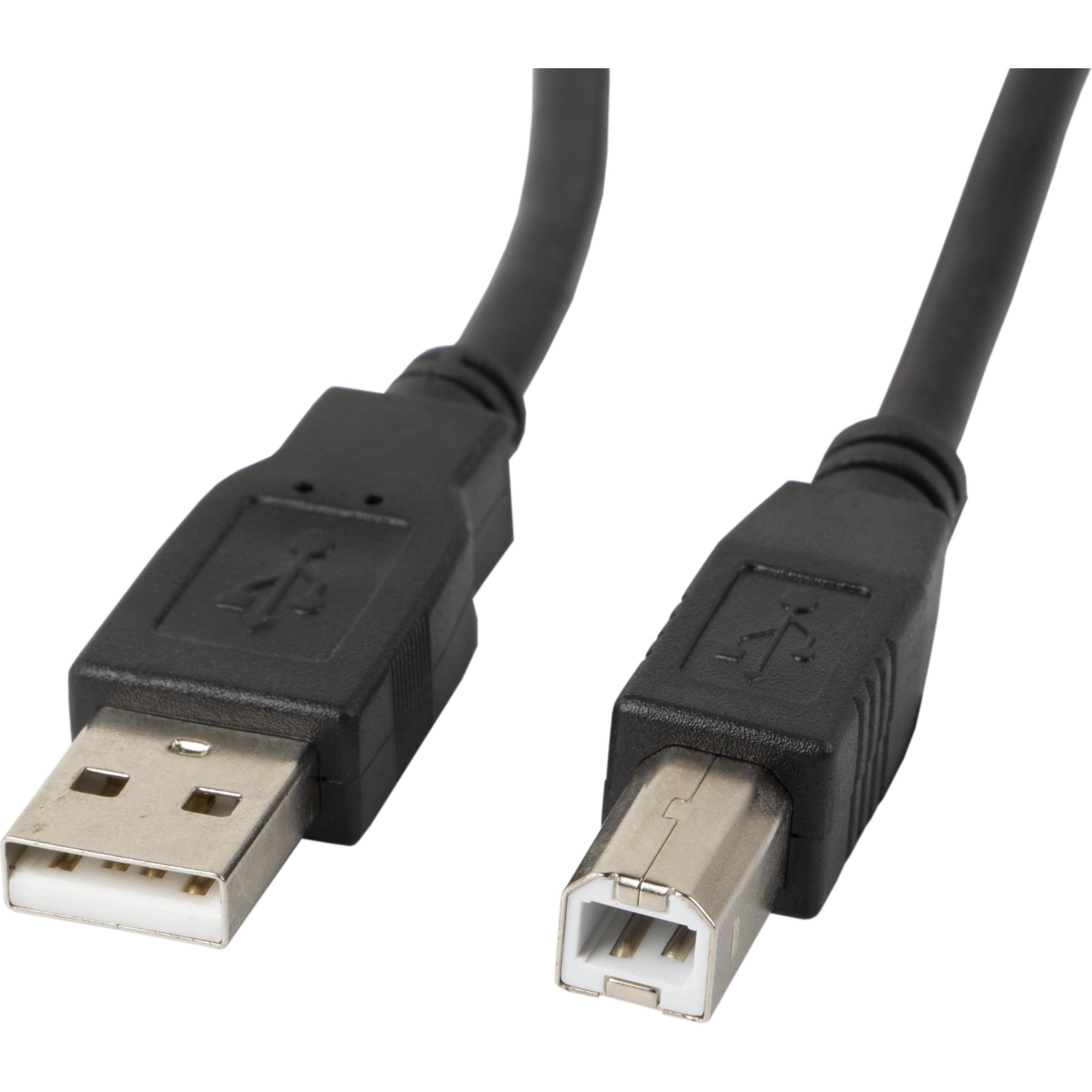 Lanberg CA-USBA-10CC-0010-BK USB Kabel 1 m USB 2.0 USB B Schwarz (1 m, USB 2.0), USB Kabel