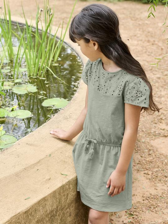 Image du produit Vertbaudet Mädchen Kleid mit Lochstickerei (98)