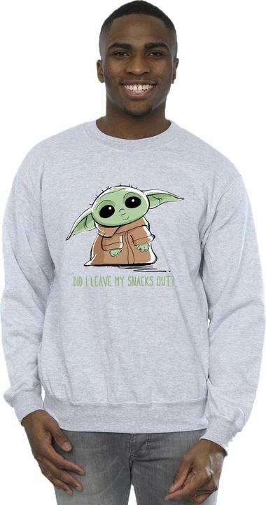 Immagine prodotto Star Wars The Mandalorian Grogu Snacks Meme Felpa Uomo (XL)