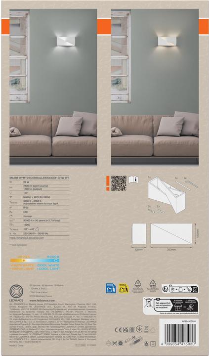 Produktbild Osram SMART+ Matter Wall Swan 300x150mm Tunable White (1700 lm)