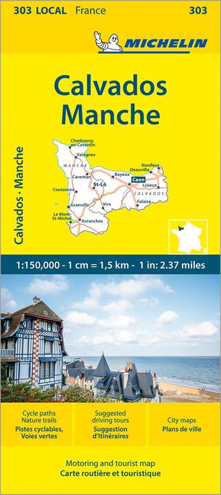 Actual product image Abrams & Chronicle Calvados Manche - Michelin Local Map 303