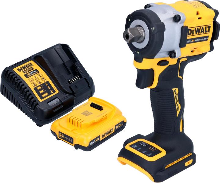 Produktbild DeWalt DCF 922 D1 Akku Schlagschrauber 18 V 406 Nm 1/2" Brushless + 1x Akku 2,0 Ah + Ladegerät (Akkubetrieb)