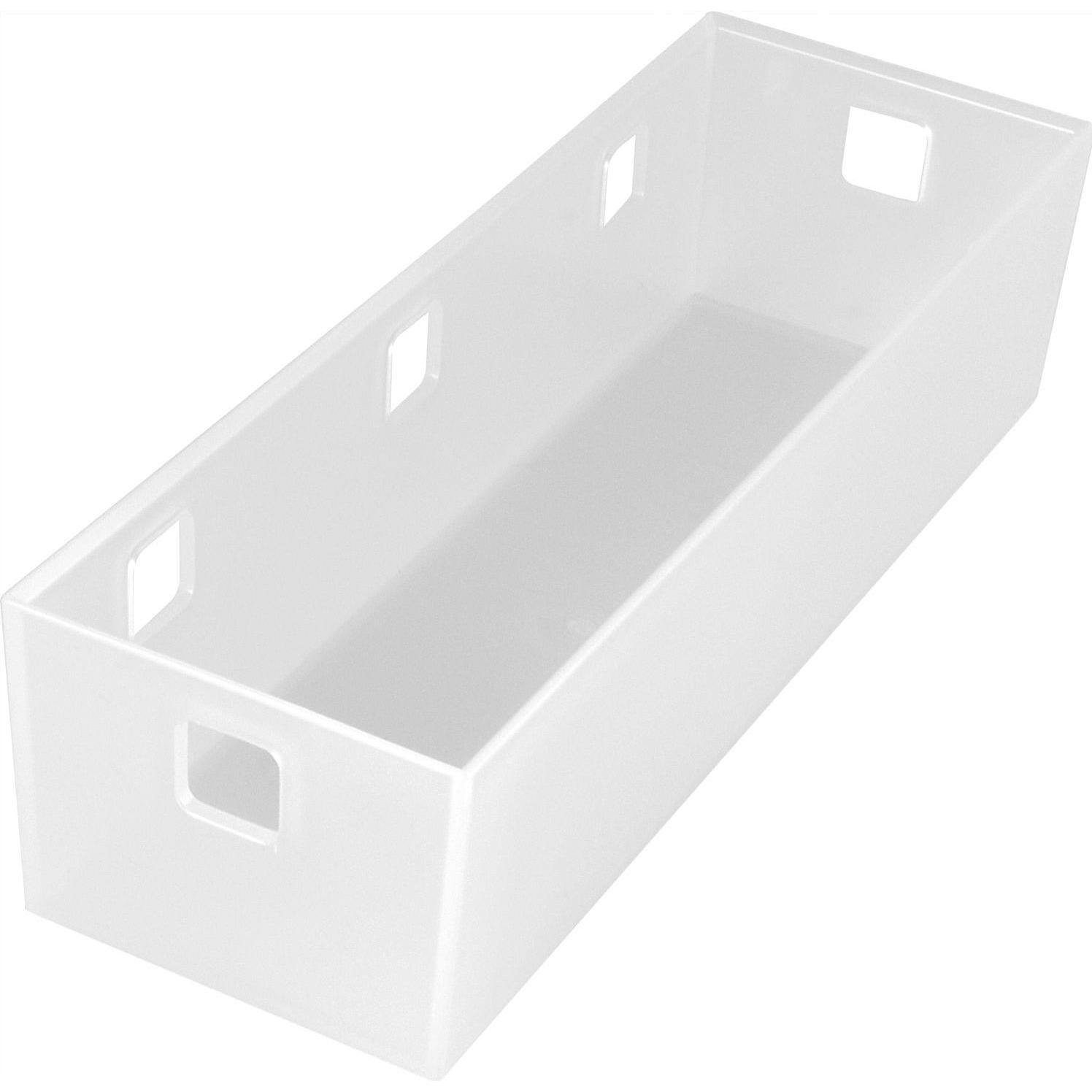 Ninka Banio Behälter 3-fach für Schubladeneinsatz, K-transluzent 251x84mm, Besteckkasten, Weiss