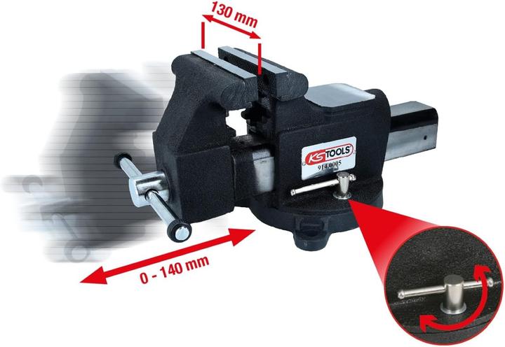 Actual product image KS Tools Parallel vice. 5 (140 mm)