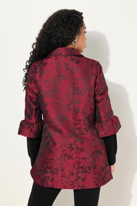 Immagine prodotto Ulla Popken Giacca in jacquard con taffetà, collo da camicia e maniche con volant (58)