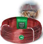 Image du produit Novaliv 120 Meter Aluminiumdraht 2mm Rot, Basteldraht ideal als Biegedraht zum basteln, Vielseitig f (120 m)