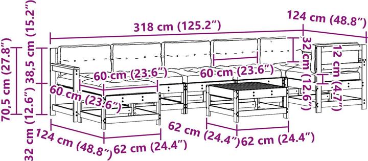 Produktbild vidaXL Gartenset