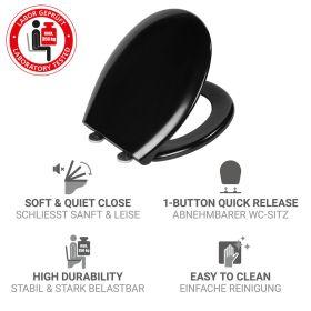 Produktbild Wenko WC-Sitz Rieti schwarz