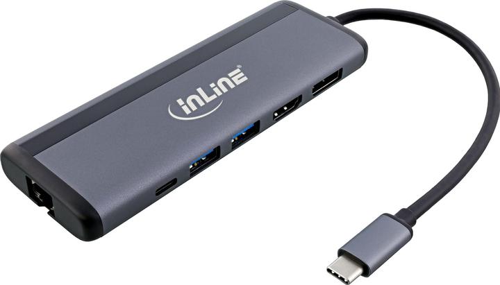 Actual product image InLine 8-in-1 USB-C multihub (USB-C, 5 ports)