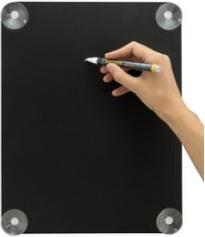 Securit Lavagna a finestra, DIN A4, nero (27.10 x 35.60 cm)