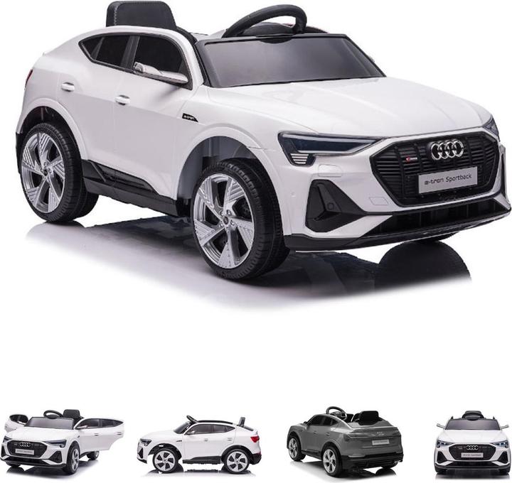 Produktbild Es-toys Kinderfahrzeug Elektro Auto Audi E-Tron Lizenziert 12V7AH Akku Und 4 Motoren- 2,4Ghz + MP3 + Leder + (12 V)