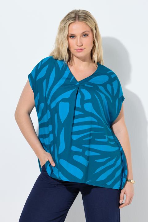 Produktbild Ulla Popken Tunika, Limetten, Oversized, V-Ausschnitt, Halbarm (62)