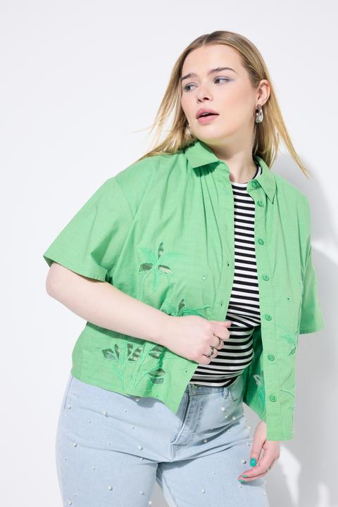 Produktbild Studio Untold Hemdbluse, Boxy Shape, Palmen-Stickerei (56)