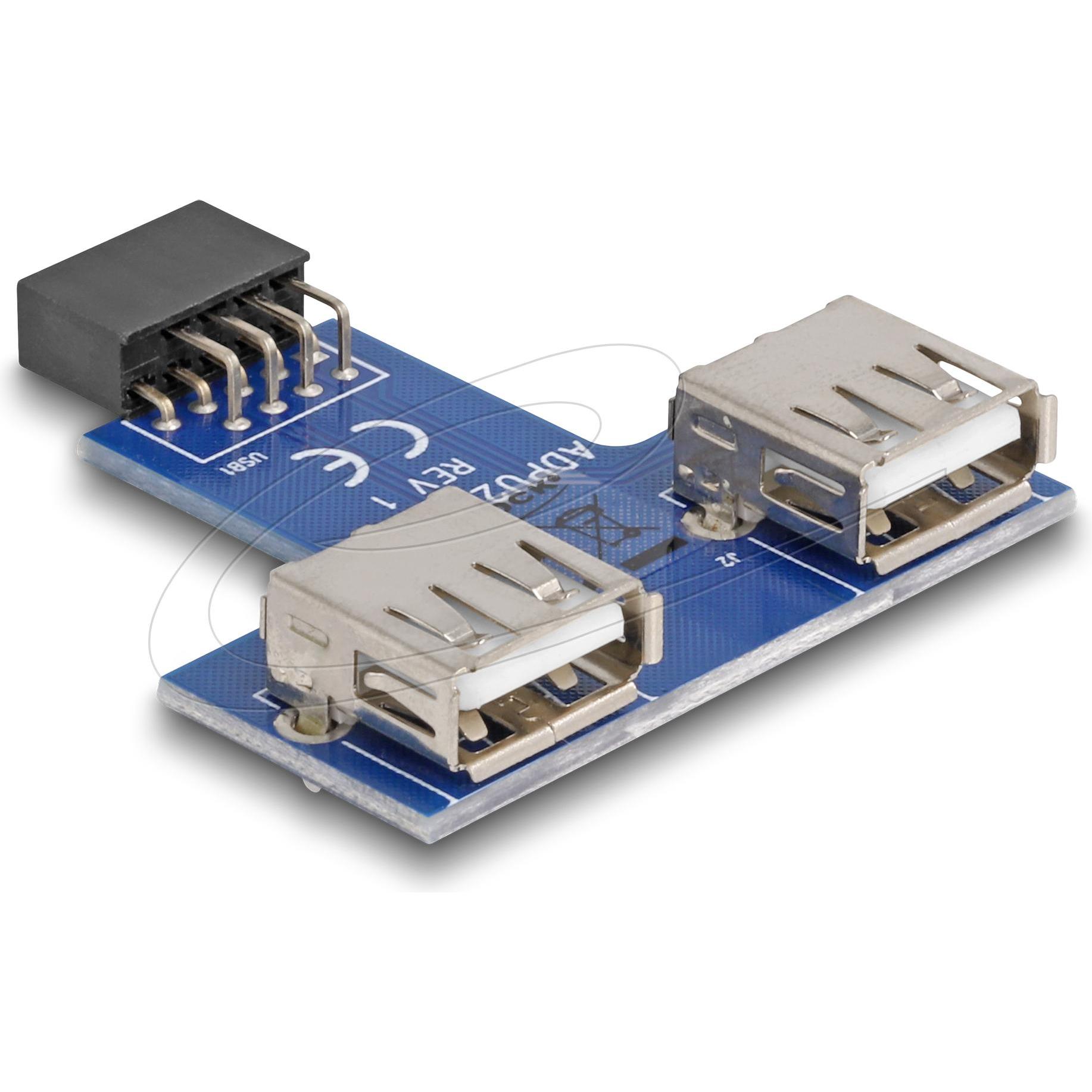 Delock 41824 Presa di testa a pin USB (USB 2.0), Cavo USB