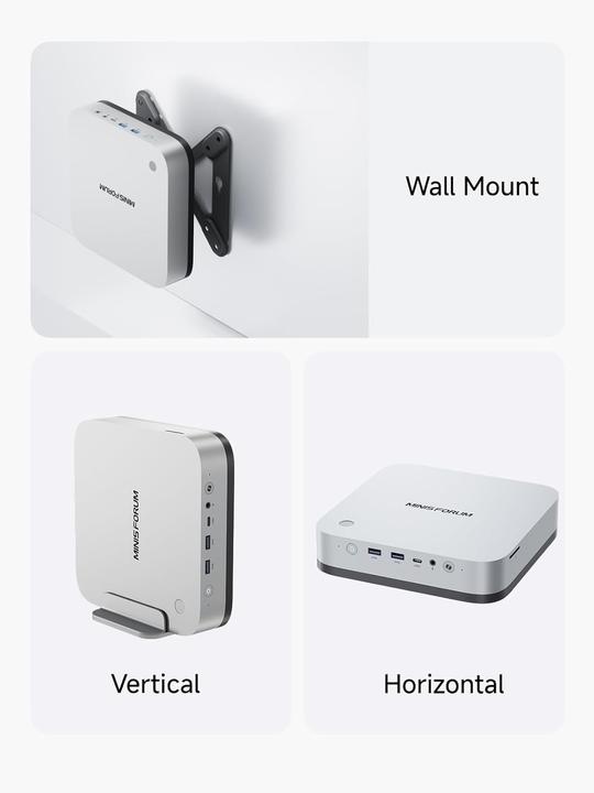 Minisforum AI X1 Pro Barebone Mini-PC mit Ryzen 12-Core-Prozessor (AMD Ryzen AI 9 HX 370)