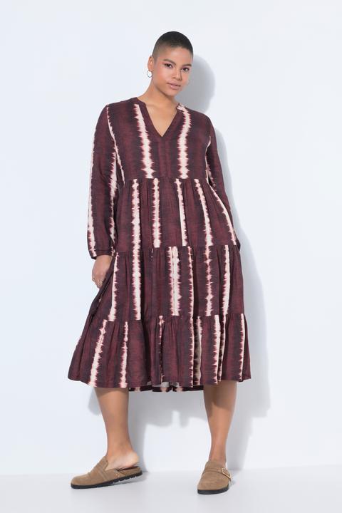 Produktbild Studio Untold Midikleid, Batik, V-Ausschnitt, Volants (46, 48)