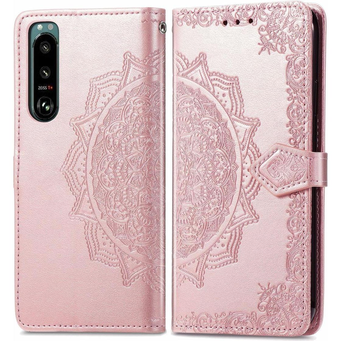 König Design Hülle Handy Schutz für Sony Xperia 5 III Case Cover Tasche Etuis Bumper Rosa Neu (Sony Xperia 5 III), Smart...