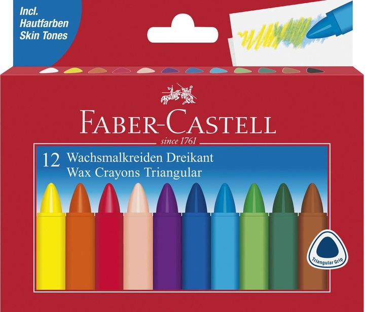 Immagine prodotto Faber-Castell pastello a cera (Multicolore, 12 x)