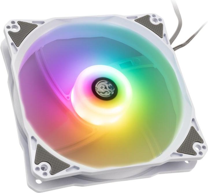 Actual product image Bitspower Notos RGB PWM fan, 120mm - white, 5-pack (120 mm, 5 x)